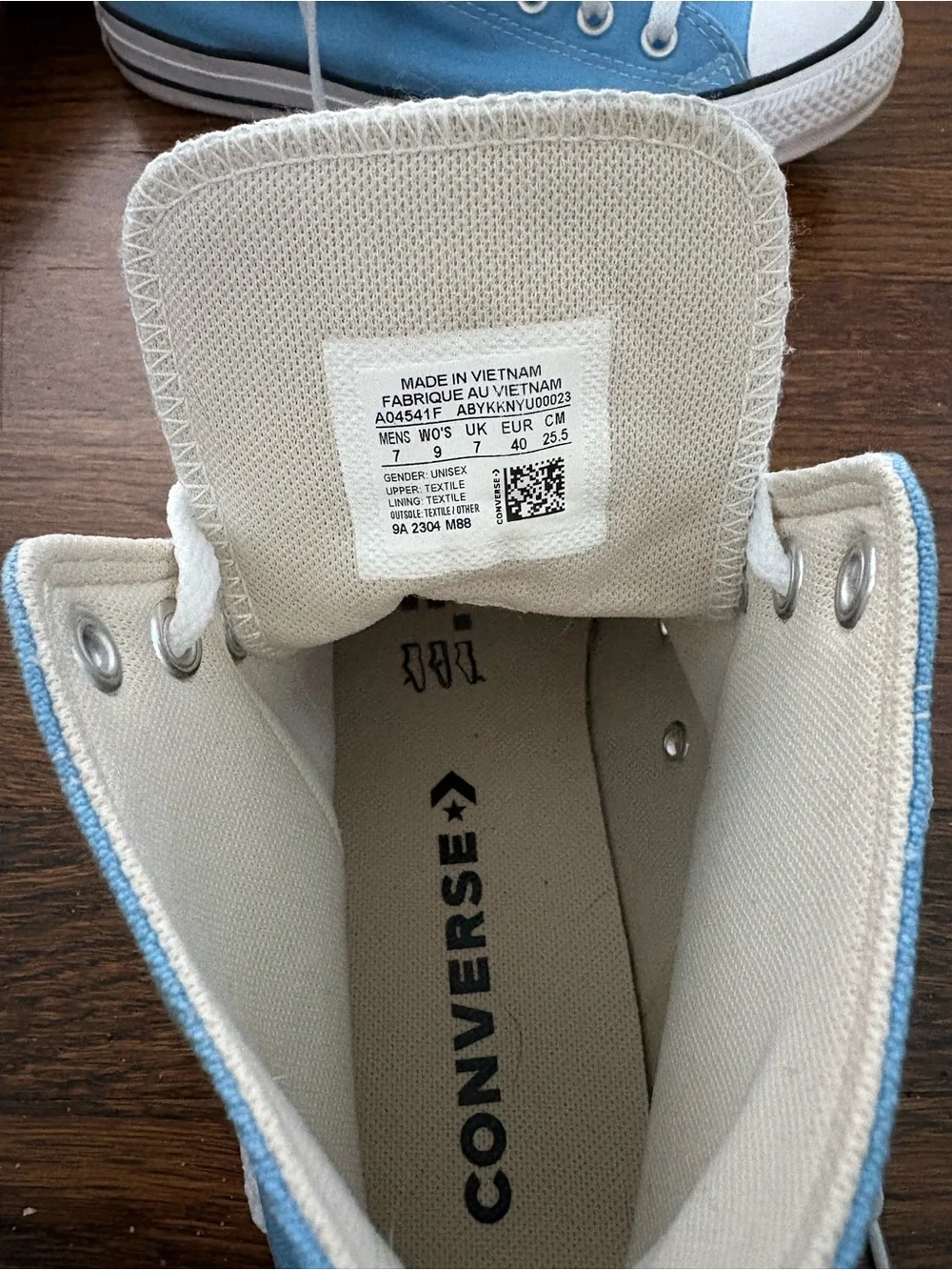 Converse High Top Sneakers - Light Blue & White - Picture 5 of 5